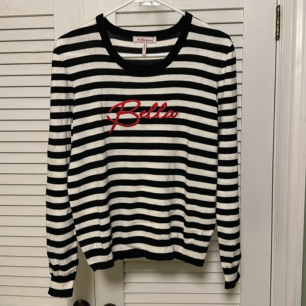 BCBG “Bella” striped sweater size M